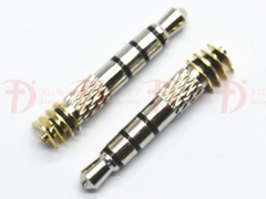 耳机插头-3.5mm4级4.0盘24.3L镀镍黑胶 4片 